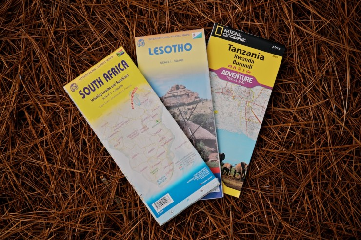 International Travel Maps - packing for bike touring