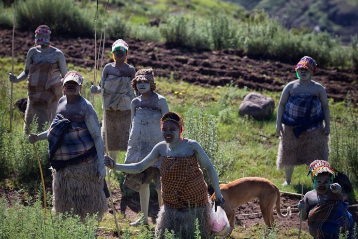 Bicycle Touring Lesotho - Ceremony Women