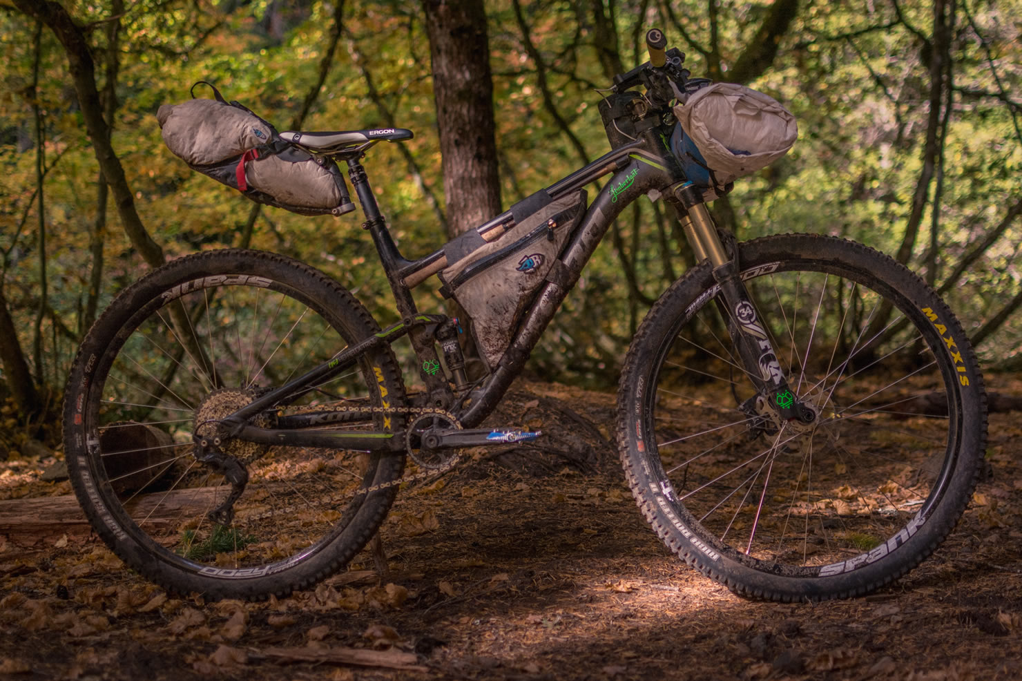 bikepacking with full suspension